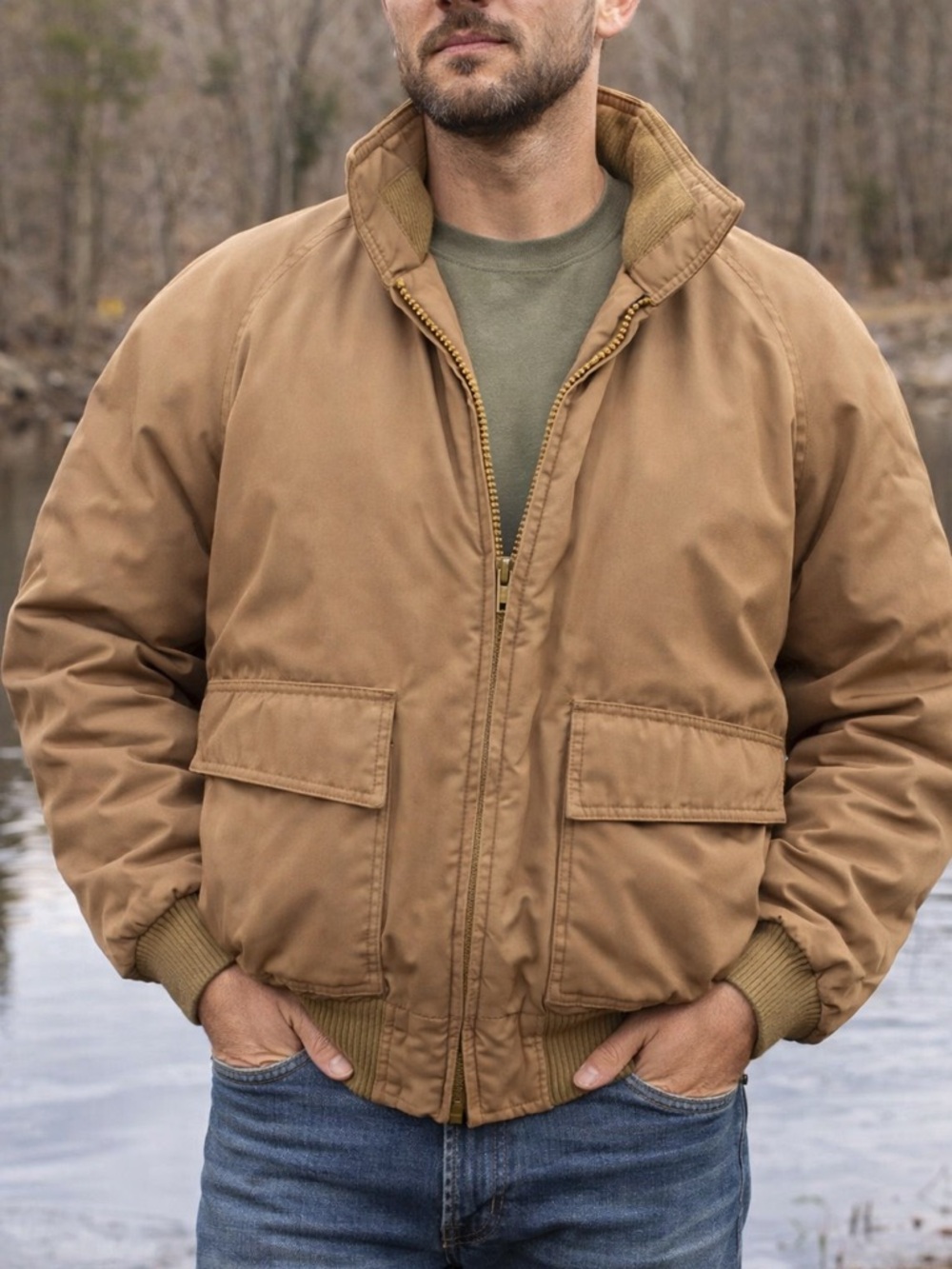 VTG Cabela’s Down Filled Puffer Bomber Jacket